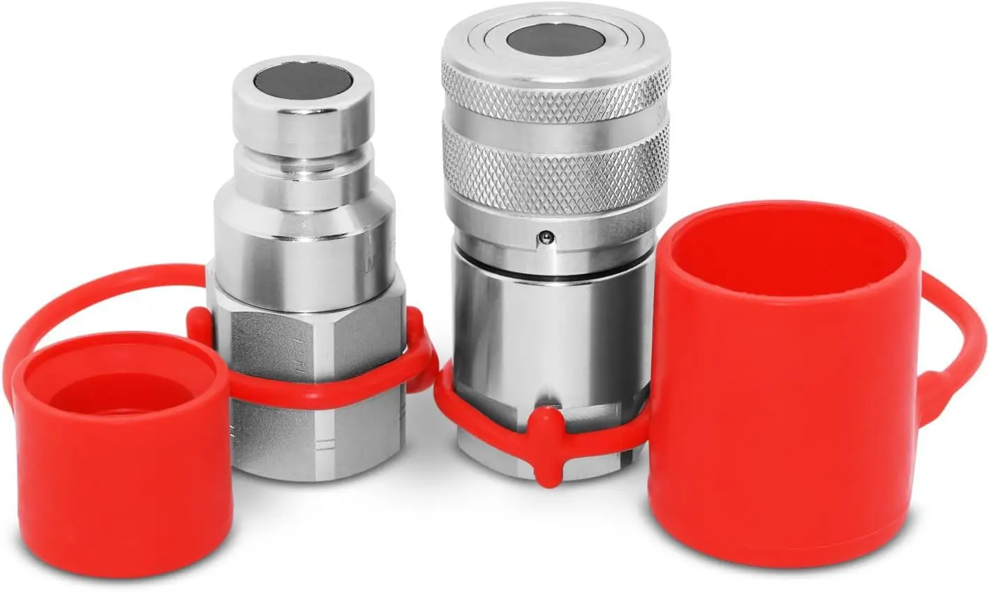 Flat Face High Flow Skid Steer Hydraulic Quick Connect Couplers/Couplings Set, 3/4