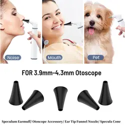3.9mm Speculum Earmuff ,Otoscope Accessories,Specula Cone,Reusable Adult/Child Ear Specula Non Disposable Ear Canal Inspection