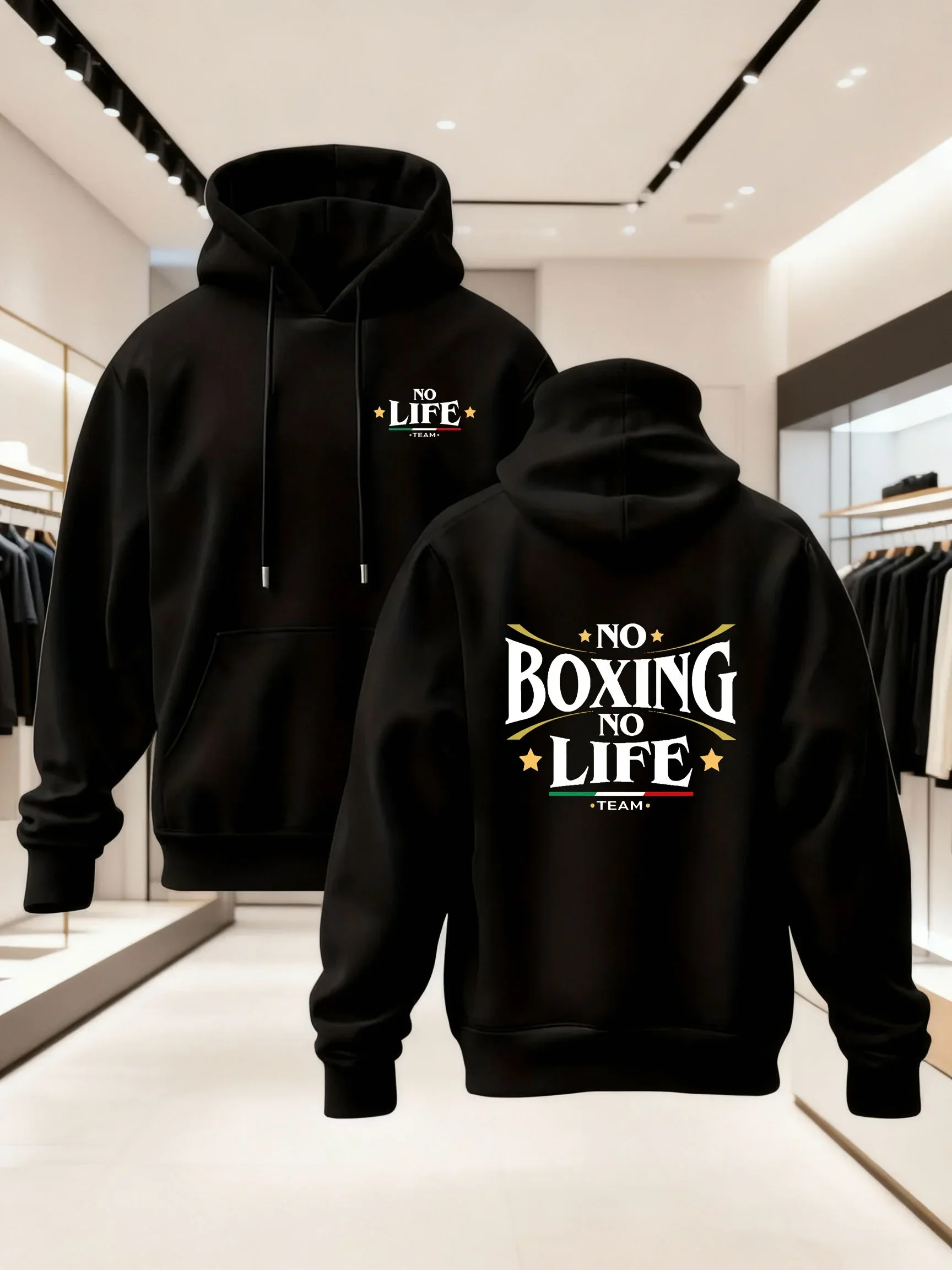 Fight Hoodie Unisex Boxen Boxer Gym Fitness Kampfsport Team MMA Training Italien Trendige Oversized Sport-Sweatshirts – Detail 6
