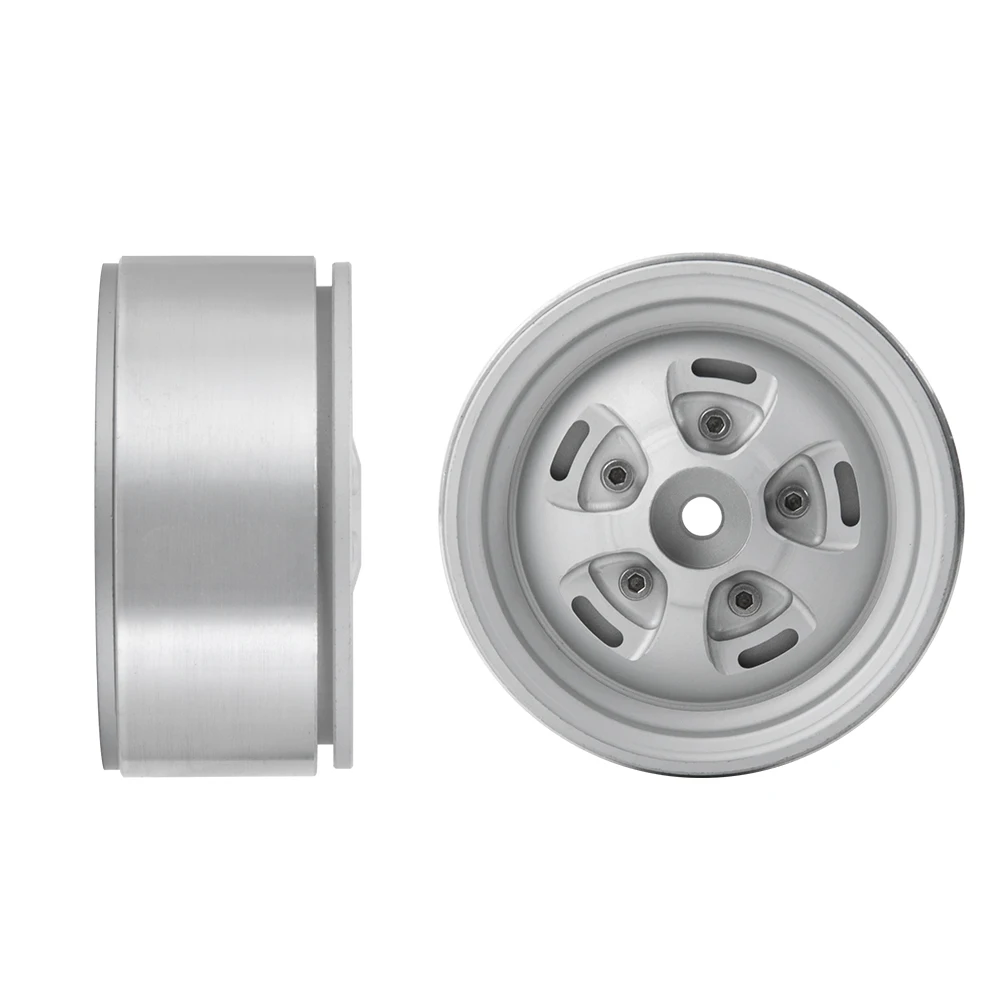 AXSPEED 4Pcs Metal 1.9'' Beadlock Wheel Rims Hubs for Axial SCX10 90046 D90 TRX4 TRX6 1/10 RC Crawler Car Upgrade Parts