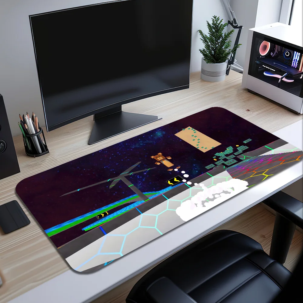 Kawaii Super B-Bear Adventure Game Mouse Pad Desk Mat Large Non-slip Anti-fray Keyboard Ergonomic Office Rubber PC Home Custom