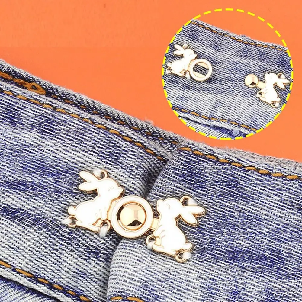 New Clothing Accessories Waist Closing Button Metal Pins Removable Tighten Waist Button Adjustable Detachable Waist Clip Women