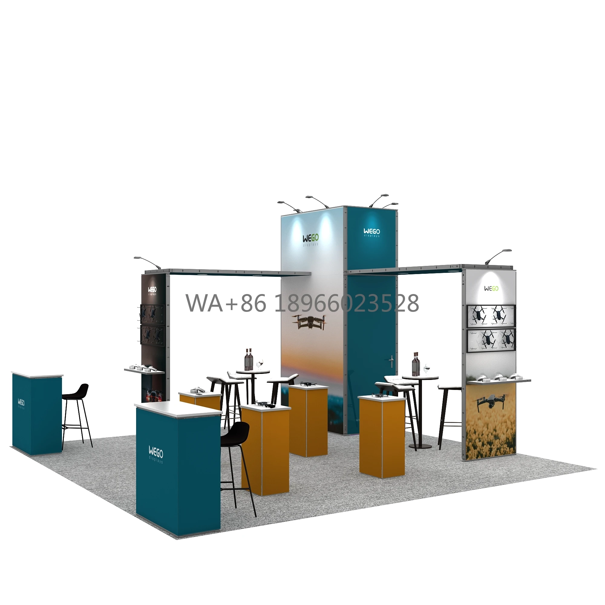 20x20 Popolare stand espositivo modulare 6x6 Tipo a ponte Espositore per stand per esposizioni commerciali Supporto per cabina fai-da-te