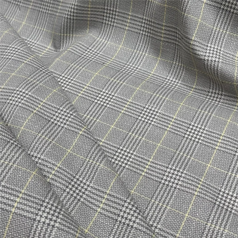 L100cm X W145cm fil peigné gris laine teinte à la main garder au chaud tissu pour femmes pour la couture à la maison costume de printemps Textile artisanat matériel