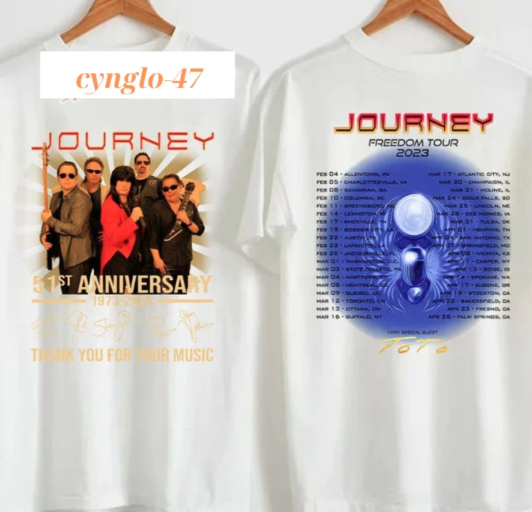 Journey 51Th Anniversary 2024 Tour Merch Freedom Tour 2023 Rock concert for fans