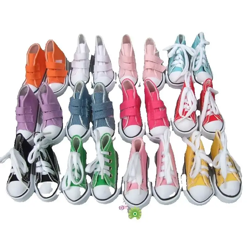 7.5cm Canvas Shoes for BJD Doll Toy 1/4 Mini Doll Sneakers Shoes for 16 Inch Sharon Doll Boots