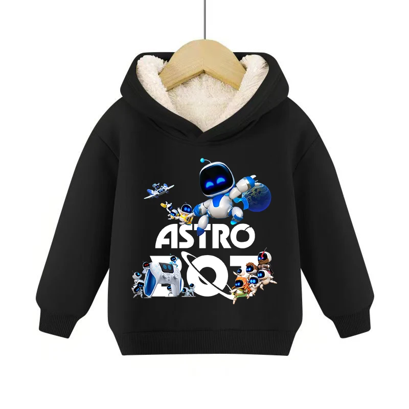 Sweat à capuche Anime Berber Game Astro Bot pour garçons et filles, pull chaud, impression de dessin animé, mignon, sourire, mode hip hop, hiver