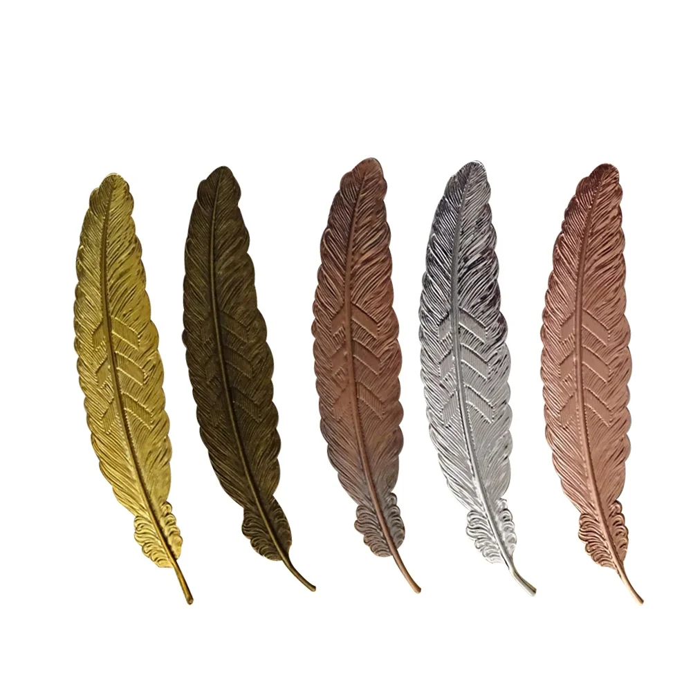 10pcs Bookmark Retro Copper Bookmark Creative Bookmark for Home School Office (Random Color)