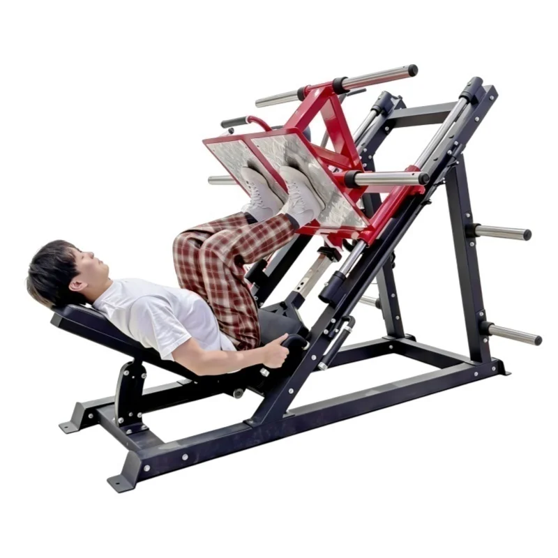 Commercial Bench Strength Training Gym Fitness Machines Plate Loaded 45 Degree Leg Press Machine for Hip & Abdominal Muscles