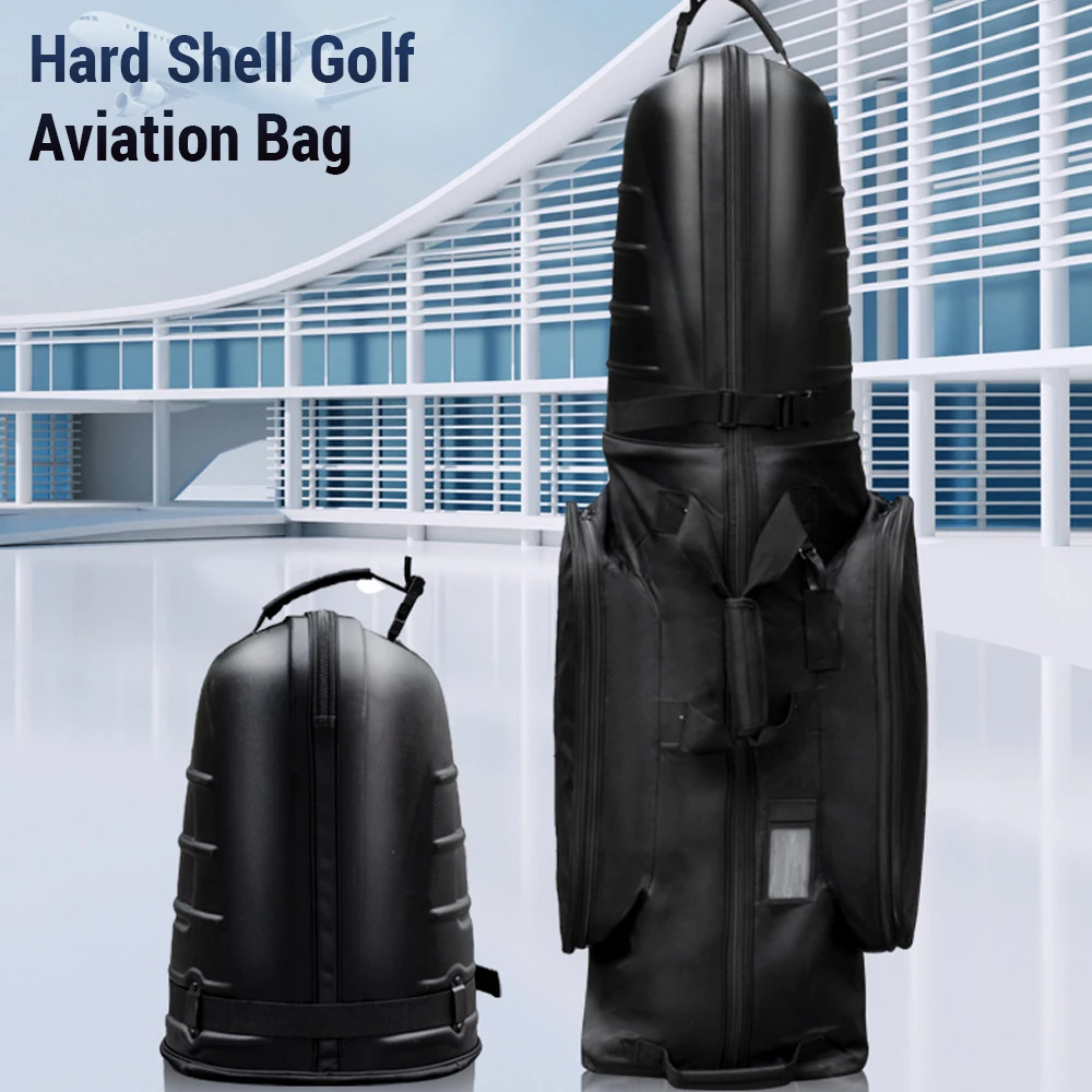 Folding Golf Travel Bags Golf Aviation Bag with Reinforced Wheels and Hard Case Top