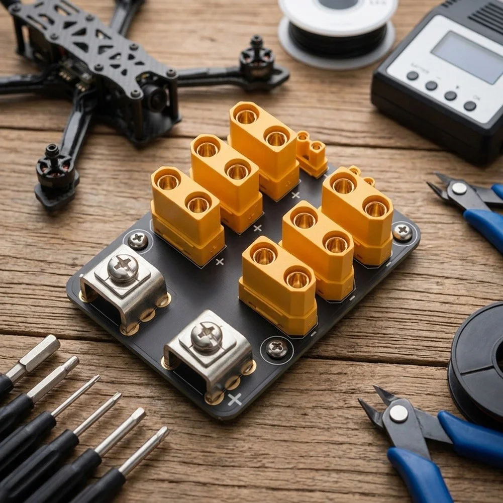 300A High Current Power Distribution Board For Top Side Entry For FPV Quadcopter RC Airplane For Esc Battery Connector Orange
