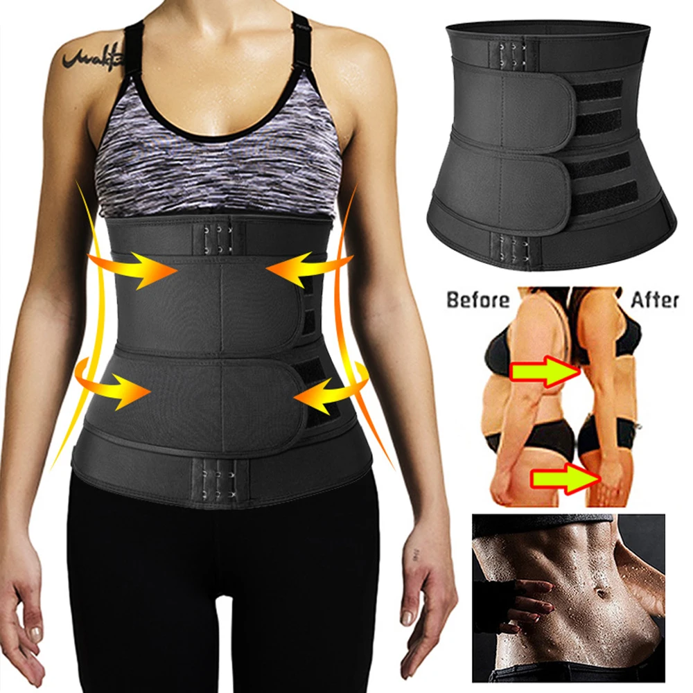 

Women Neoprene Waist Trainer Sauna Sweat Belt for Weight Loss Fat Burning Waist Cinchers Shaper Trimmer Girdles