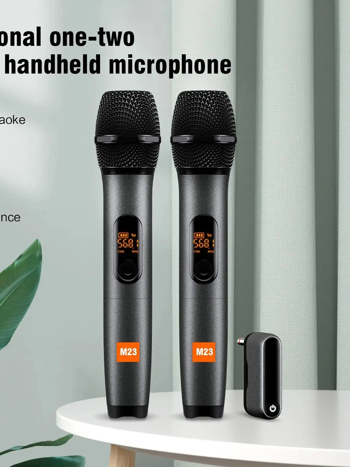 

2Channel Long Distance Good Quality Handled Wireless Music Singing Microphone