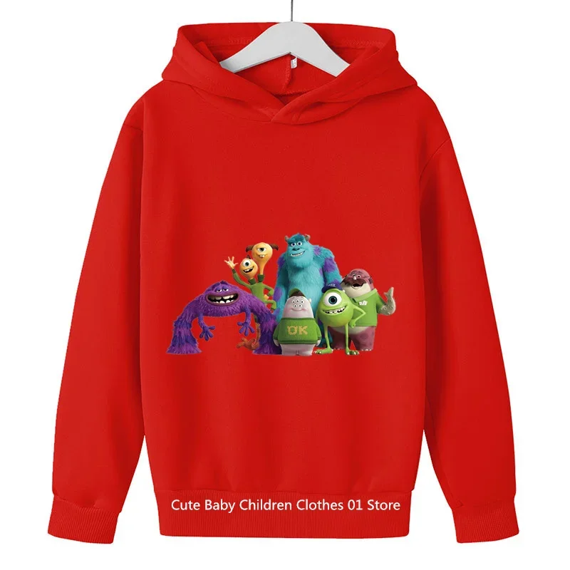 New Monsters, Inc. Hoodie Kids Spring Sportswear Boys And Girls Monsters, Inc.Sweatshirt Boys Clothes Girls Hoodie 2024