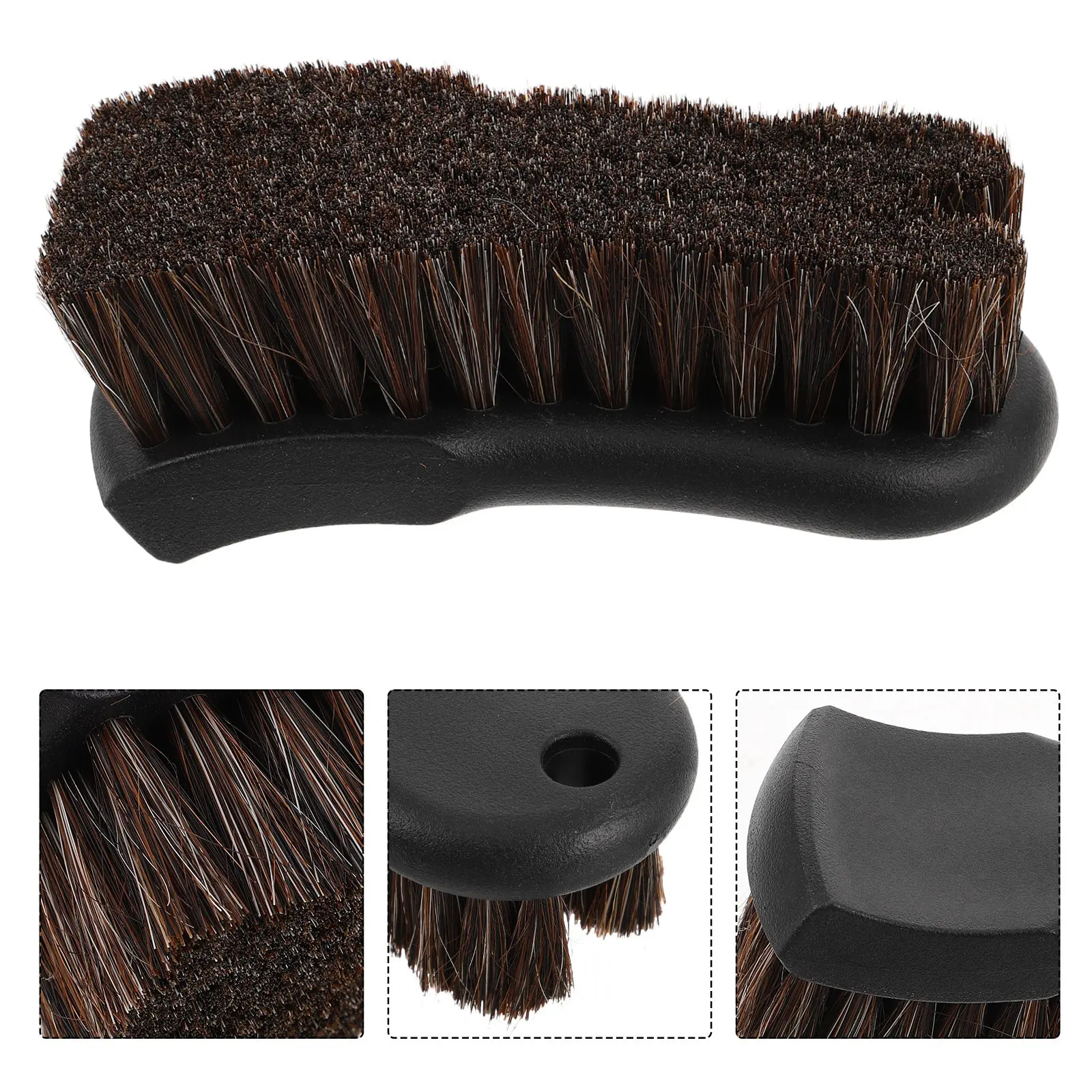 Ergonomic Soft Bristle Car Interior Cleaning Brush Horse Hair Fake Fabric Car Cleaner Dust Brush Billiard Table Brushes