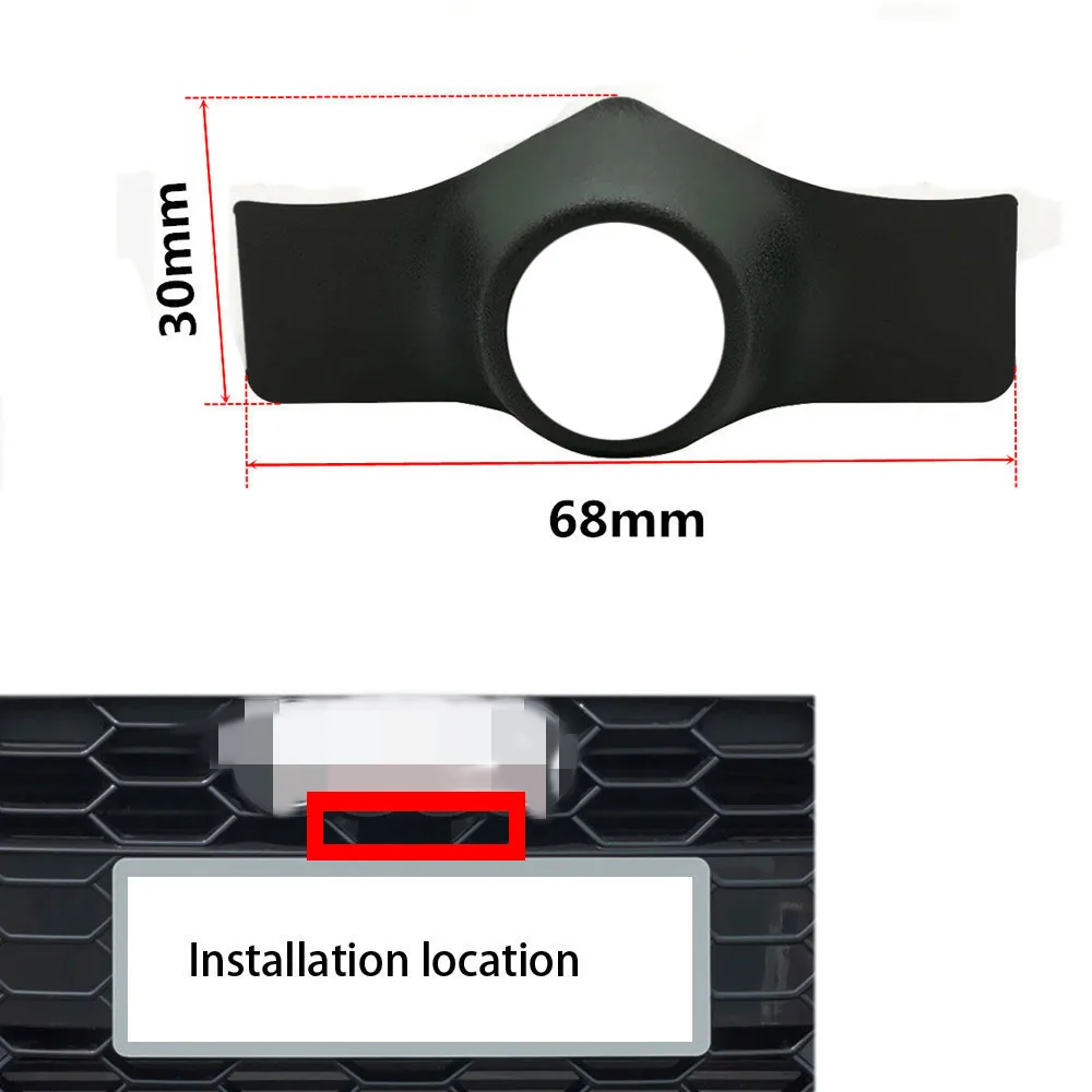 YIFOUM Car Front View Positive Logo Camera Bracket Shell Frame Housing For Audi A4 B9 8W Facelift 2019 2020 2021