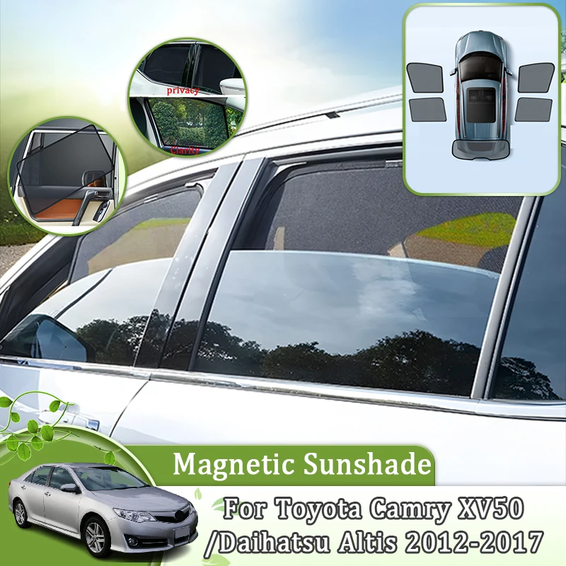 

Mesh Magnetic Car Sunshade For Toyota Camry XV50 2012-2017 Daihatsu Altis Auto Shade Windshield Visors Anti-UV Tools Accessories