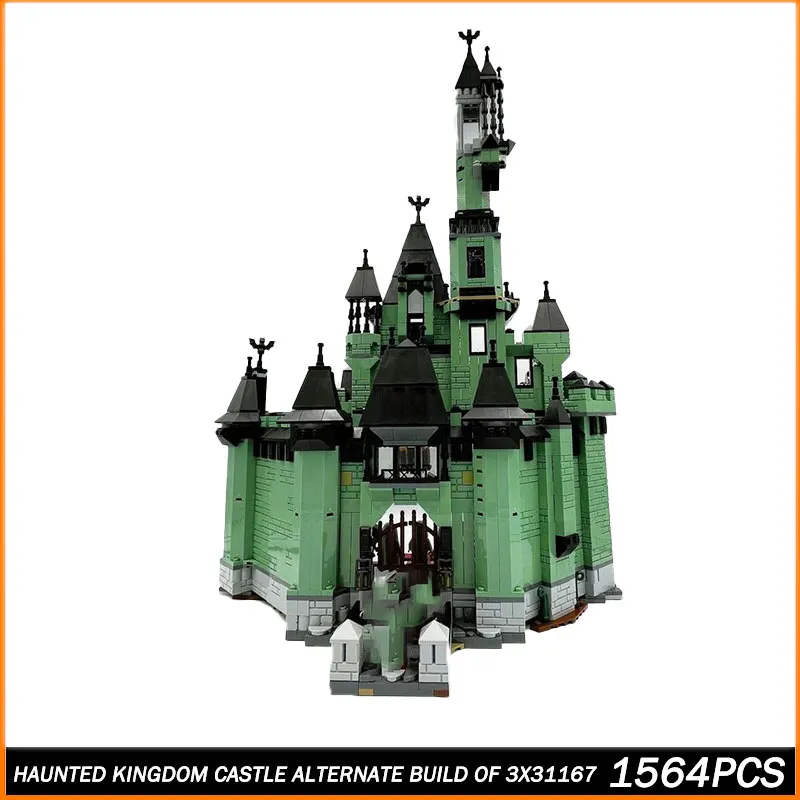 

Строительный блок MOC MOC, вид на улицу, замок Королевства с привидениями, модель кирпича, игрушки, частицы, креативное образование, Juguetes, подарок на день рождения