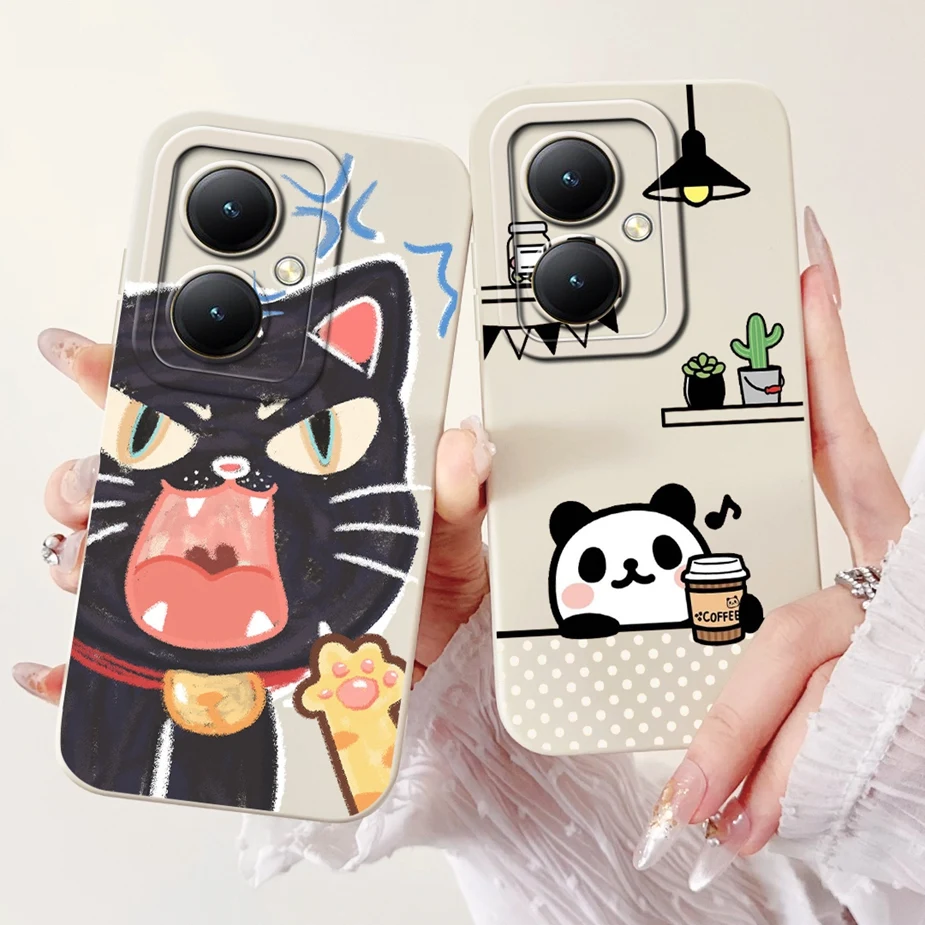 For Vivo Y27 4G Case V2249 Luxury Candy Painted Cover Soft Silicone Case For Vivo Y27s Y 27 s V2322 VivoY27 5G Back Cover Bumper
