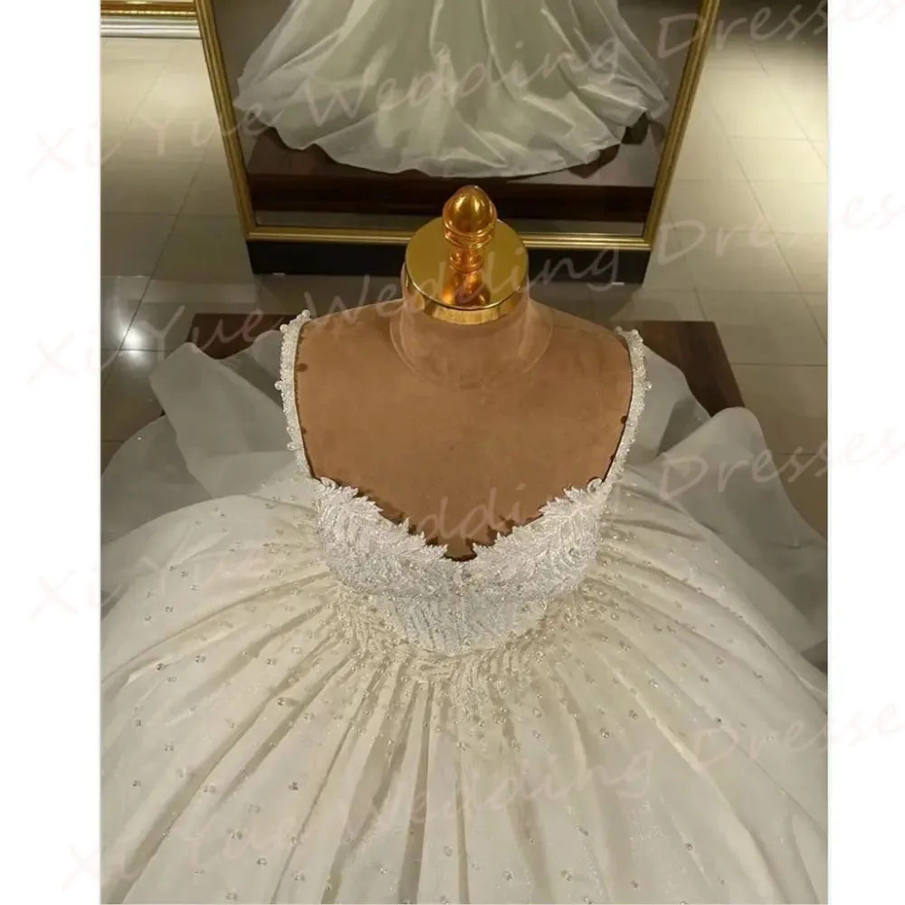 Requintados vestidos de noiva para mulheres, apliques elegantes, vestidos de noiva requintados, cintas de espaguete