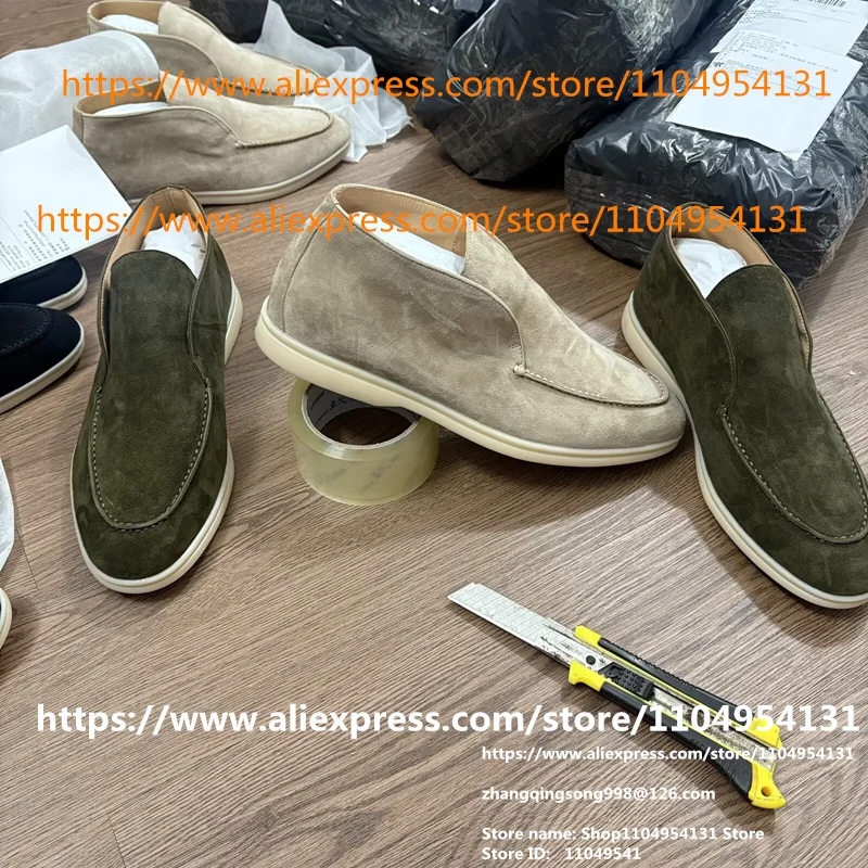 apricot black Loafers Casual B - Suede Loafers Men บทวิจารณ์และราคา