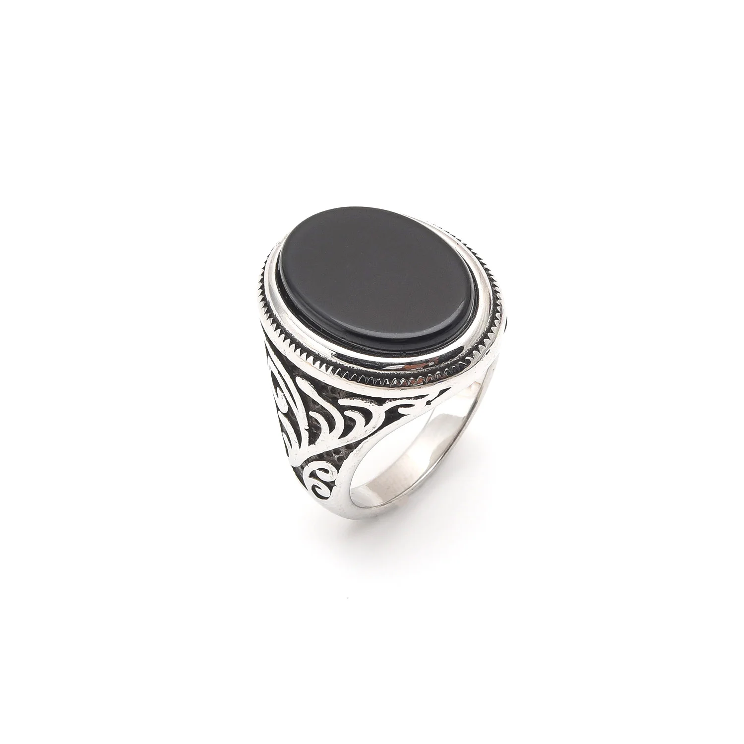 Men's 316LStainless Steel High Quality Onyx Rings Classic Trend Jewelry - view 4