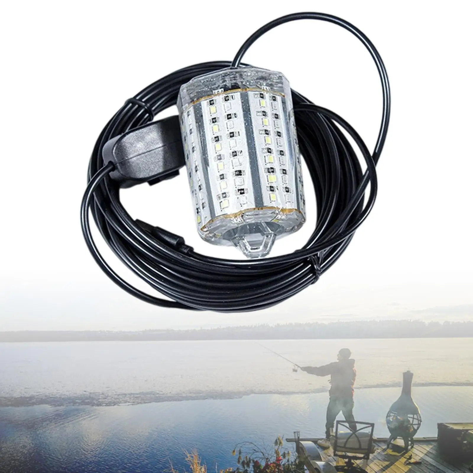 

Underwater Fishing Light 360 Degree All Round Lighting with 5M Cord Waterproof Night Fishing Finder Fish Lamp Fish Finder