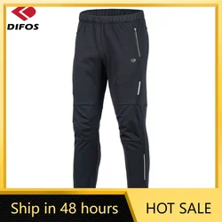 DIFOS Men's Cycling Pants Autumn Winter Breathable MTB Bike Pants Hight Elasticity Bicycle Sports Pants Reflective Trousers