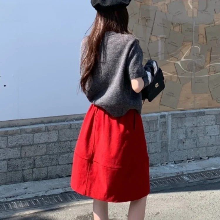 Cisas Sle ort Sve rond Ne pull femme Faionable Design Vintage tout-Match coréen Sle vêtements intérieurs haut