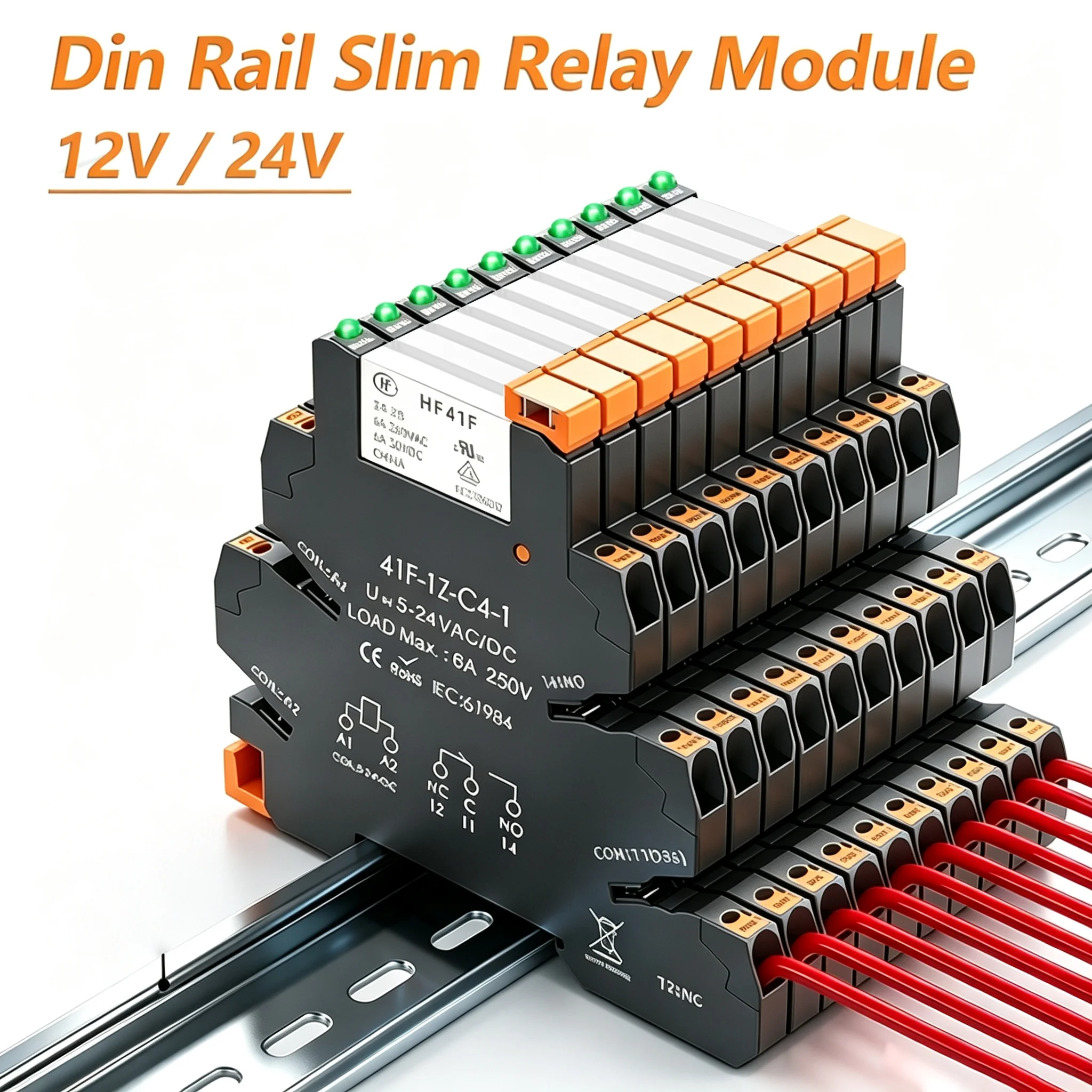 Slim Relay 41F-1Z-C4-1 1Z-C2 Integrated PCB Mount Power Relay With 12-24V Universal Base Industrial Din Rail Ultra-thin Relay