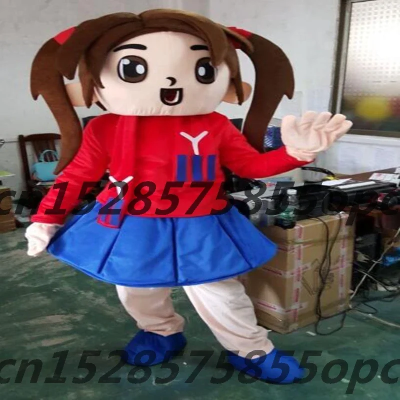 Cheerleader Girls Mascot Costume Adult Cosplay Costumes Cartoon Character Fancy Dress Outfit  Birthday Mask Party Halloween Even