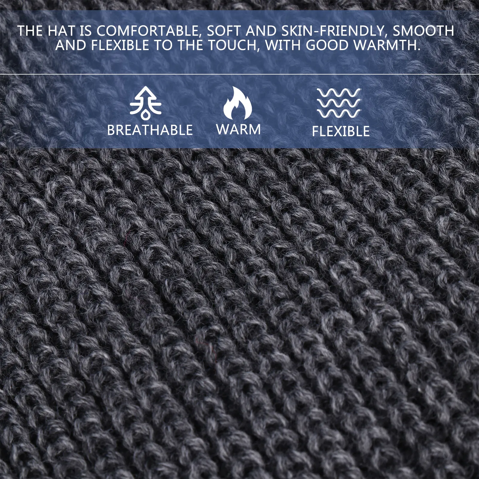 

3-Holes Cycling Hat Knitted Neck Cover Warm Woolen Yarn Outdoor Windproof Colorful Visual Effect Comfortable