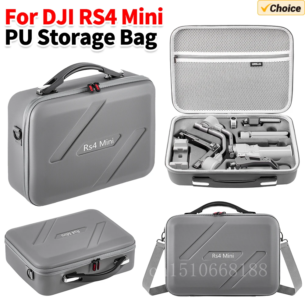 PU Storage Bag For DJI RS4 Mini Carrying Case Portable Travel Handbag For DJI Ronin 4 Mini Handheld Stabilizer Accessories