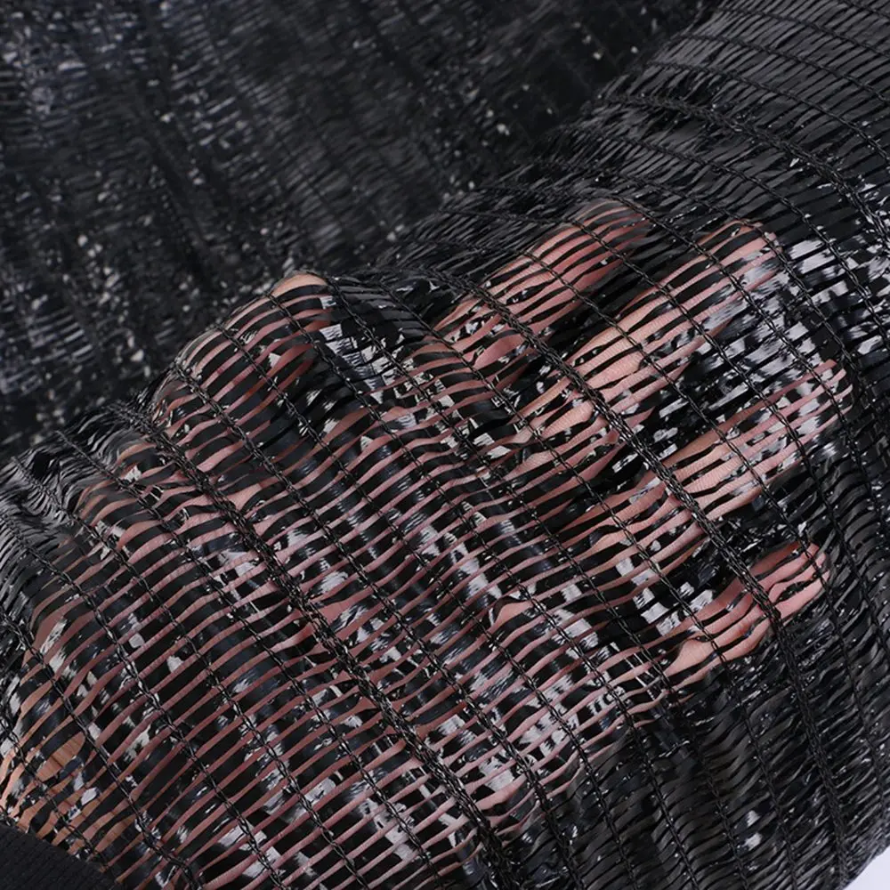 

AT21-50% Black Shade Cloth 10Ft X 15Ft Taped Edge With Grommets Sun Net Mesh For Garden Patio Backyard