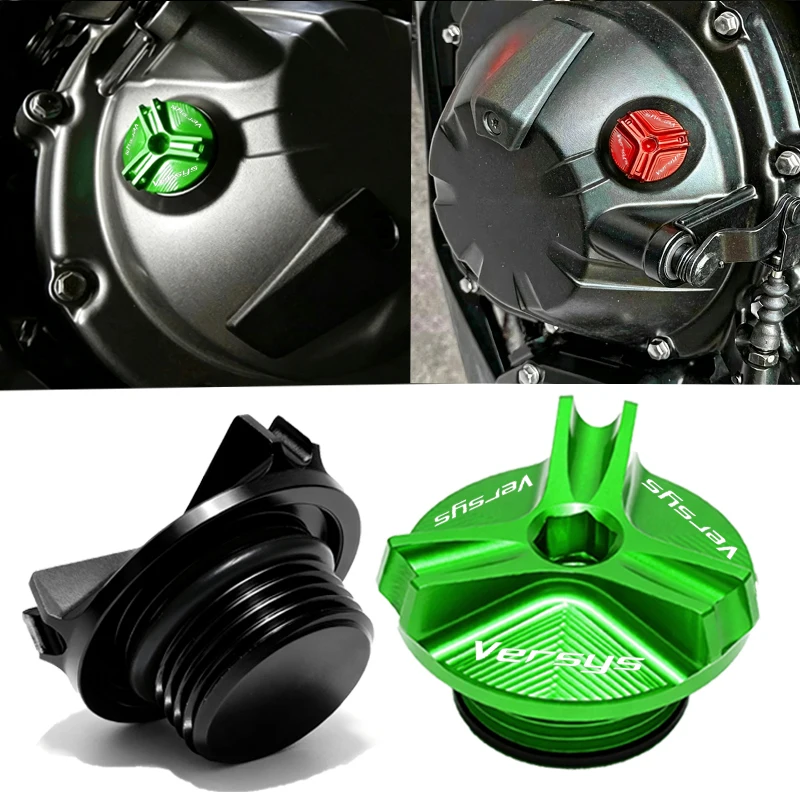 For Kawasaki Versys650 Versys 650 1000 Verysys 1000 Motorcycle CNC Aluminum Engine Oil Filler Cap Oil Plug Cover Accessories