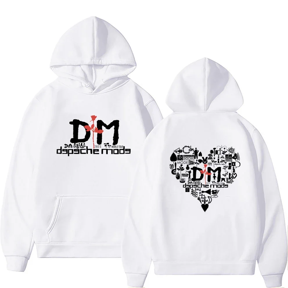 

Men Women Vintage Rock Sweatshirt Male Cozy Streetwear Hoodies British Band Depeche Cool Mode World Tour 2024 Hoodie