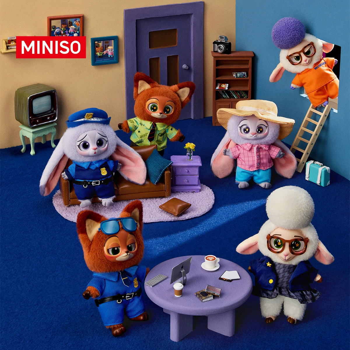 MINISO Disney Zootopia Blind Box Vinyl Plush Figure Cute Judy Nick Collectible Doll Mystery Box Desktop Decoration Toy