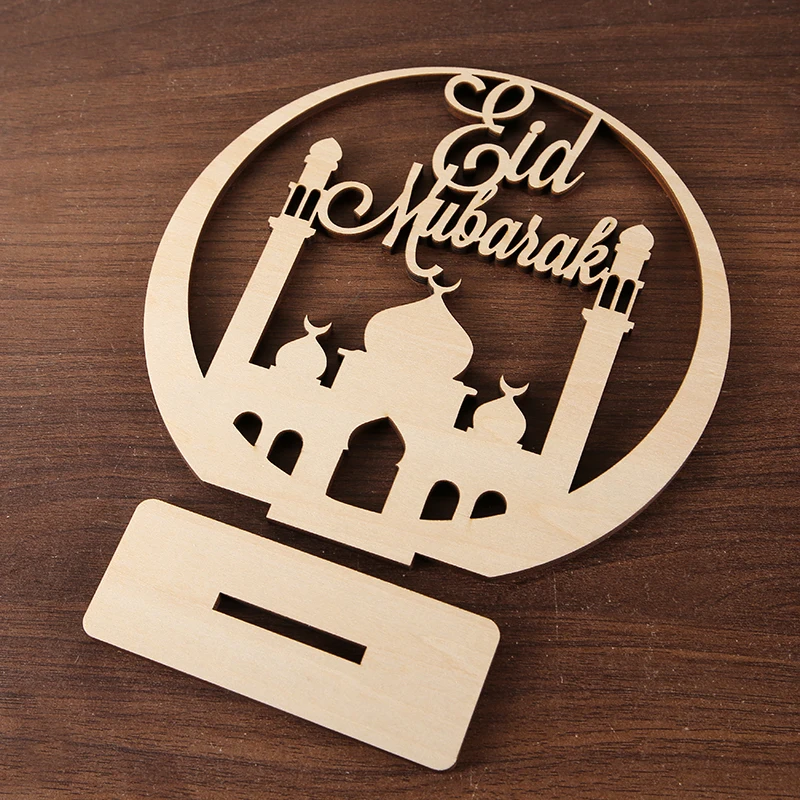 

Wooden Eid Mubarak Standing Table Sign, Traditional Eid Party Decoration, Ramadan Party Celebrations