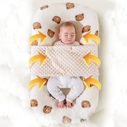 Baby Bed Cribs Newborn Anti-frightening Jump Spit Up Choking Milk Pressure Coaxing Sleep Nesting Pad Baby Bed Soothing 100x53cm