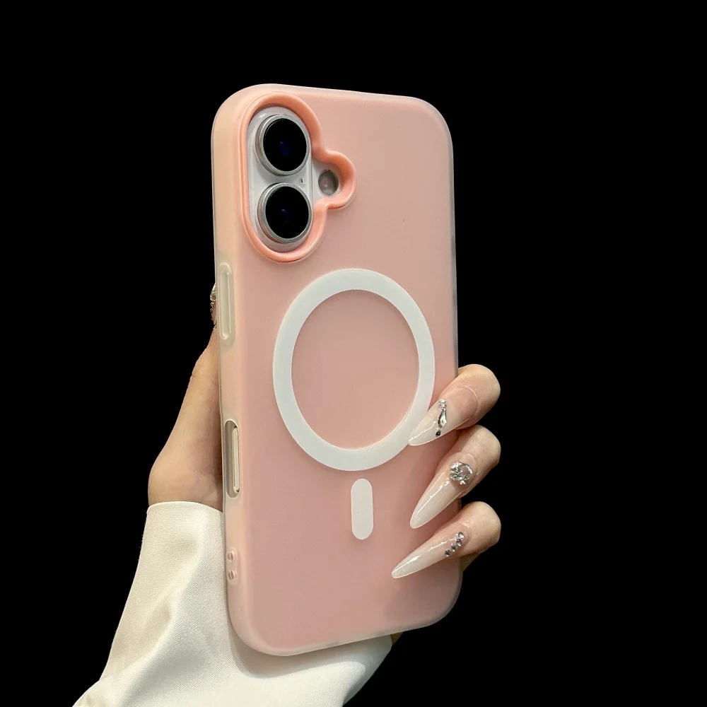 حافظة فاخرة كاندي غير لامعة لهاتف Magsafe لهاتف آيفون 17 Air 16 15 14 13 12 Pro Max 11 16Plus 16E SE4 17Pro غطاء مغناطيسي شفاف 2 في 1 #5