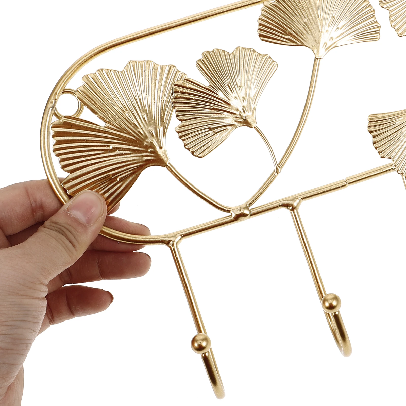 

4 Hooks Storage Wall Mounted Retro Hanger Metal Rack Golden Bedroom Bathroom Retro Wall Hook Decor