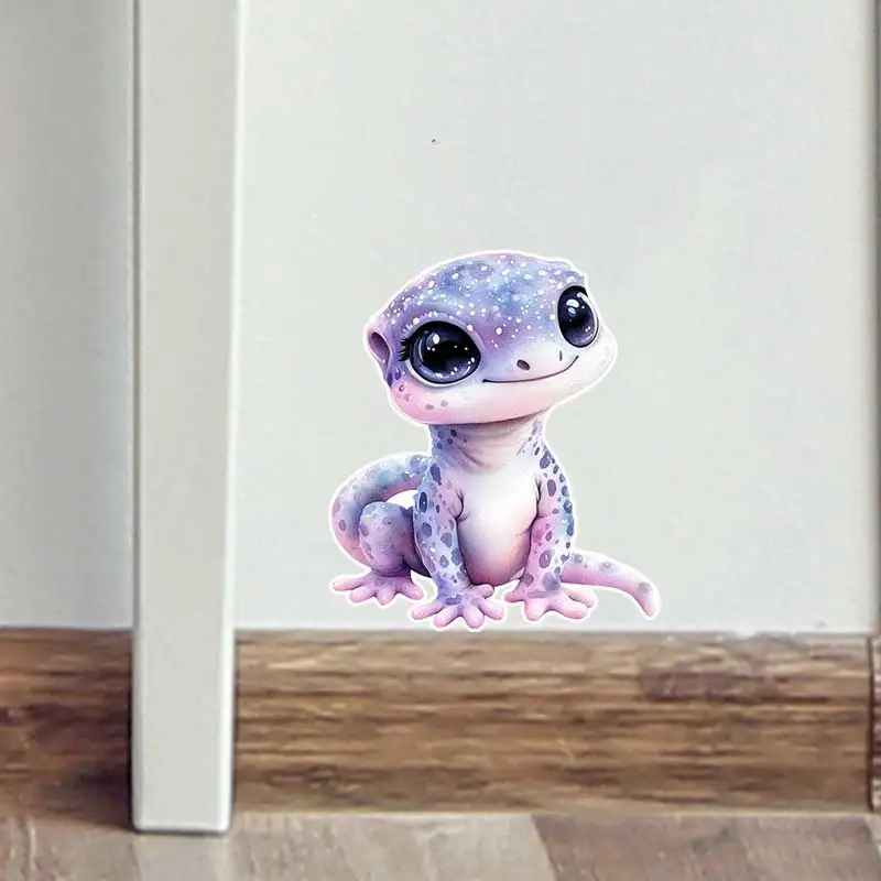 Cute Lizard Toilet Cover Decal Wall Sticker Self-Adhesive Home Decoration Window Refrigerator and Washing Machine AA03