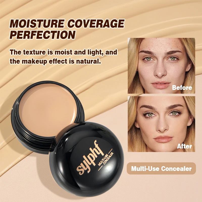 1pc 컨실러, 내구성이 뛰어난 방수, 경량, 결함, 검은 눈 서클 및 흉터를 커버하고 완벽한 안색을 보여줍니다.
