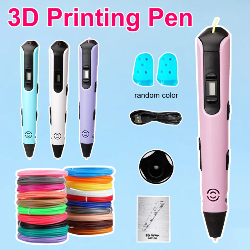 

Новая ручка для 3D печати, ЖК-дисплей, экран 1,75 мм, ABS PLA, диаметр 0,7 мм, материал, детские ручки для рисования своими руками, подарки на Рождество и день рождения