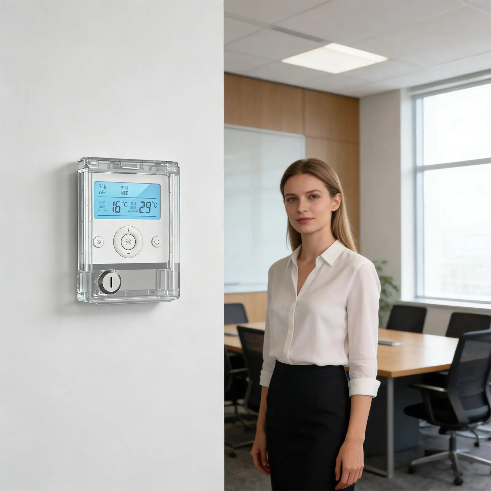 

Switches Protective Cover Acrylic Childproof Waterproof Central Air Conditioning Controller Guard Cover For Home Living Room