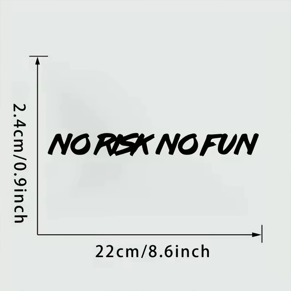 NO RISK NO FUN Motorcycle Stickers Waterproof for Motorbike Side Panel Fuel Tank Helmet Rear Cowl Universal Vinyl Decals image 5