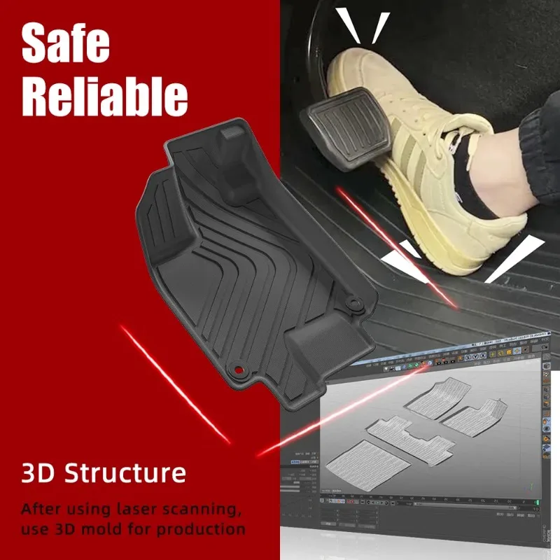 For Honda Odyssey 2018-2024 Rear Trunk Mat Custom Cargo Liner with High Side Wall Waterproof TPE Material Odorless view 5