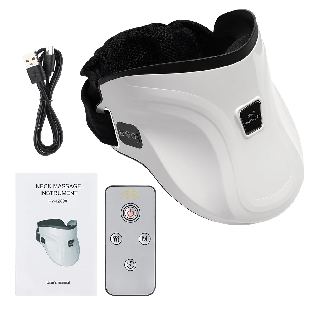 Electric Neck traction Device Heating Vibration Massager Pain Relief Inflatable Cervical Spine Correction Collar Remote Control