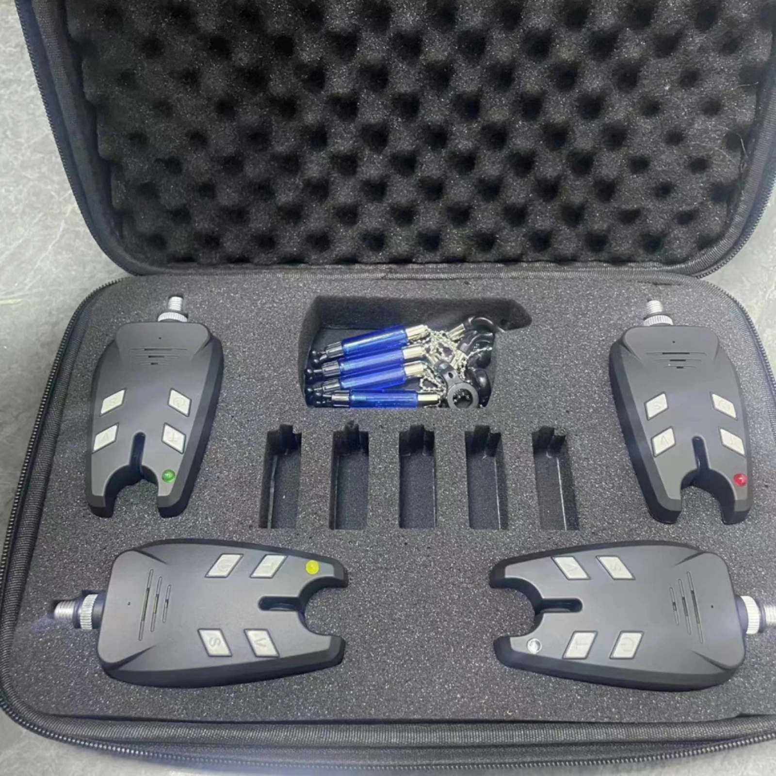 4 Pieces Electronic Fishing Rod Bite Alarm Sensitive Bite Alarm with Swing Indicator Compact Freshwater for Anglers