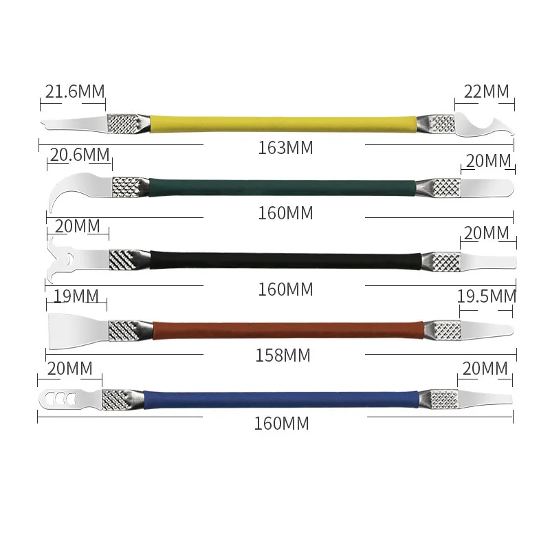 5 pcs CPU pry knife, disassemble mobile phone repair main board chip shovel, glue removal tool, hook knife glue scraper